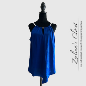 Bright Blue INC Sleeveless Chain Top M